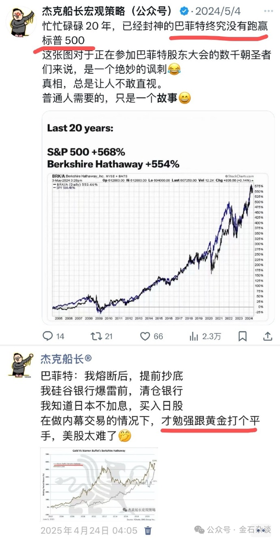 低息配资开户 年化20%！2万人朝圣，巴菲特过去20年跑不赢标普？真相来了...